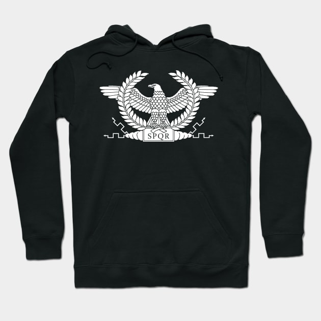 Roman White Eagle Hoodie by AtlanteanArts